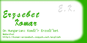 erzsebet komar business card